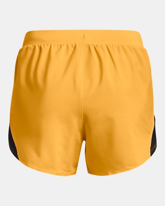 Damen UA Fly-By 2.0 Shorts, Yellow, pdpMainDesktop image number 7